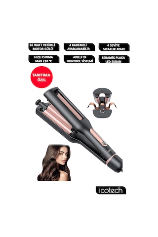 Icotech Hs15 Siyah 4 Kademeli Su Dalgası Wag Maşa 22-25-32-38 Mm