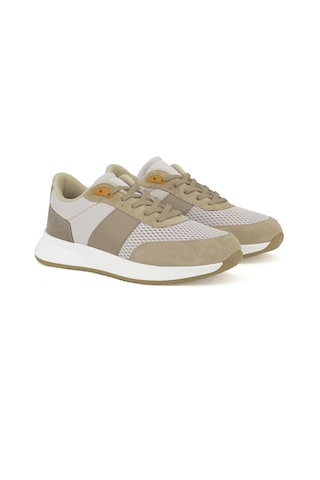 Ziya, Erkek Hakiki Deri Sneaker 14150z0001 Bej Bej