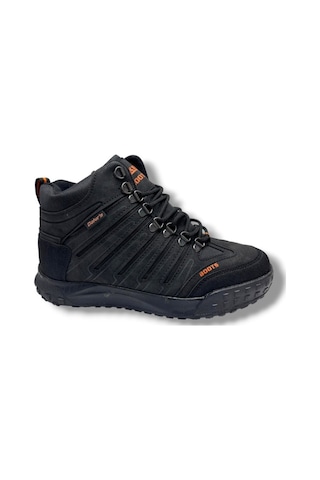 Dakırs 116-26 Deri Outdoor Kürklü Fermuarlı Erkek Bot Siyah