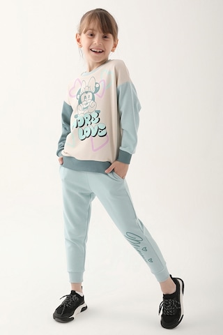 Minnie Mouse Bej Kız Çocuk Eşofman Takımı Bej