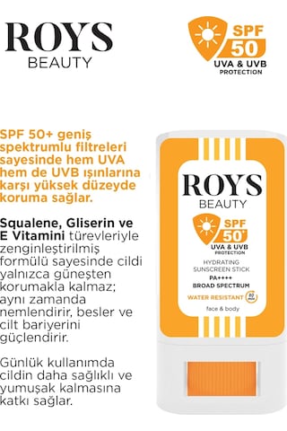 Roys Beauty Güneş Stick 50 Spf 20 Gr