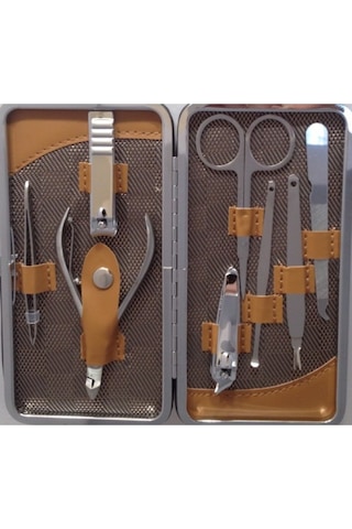 Profesyonel Çelik Paslanmaz Manikür Pedikür Seti 10 Parça