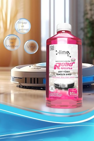Lime Cleaner Robo Master Akıllı Robot Süpürge Yüzey Temizleyici Robot Deterjanı Sakız Aromalı 1 L