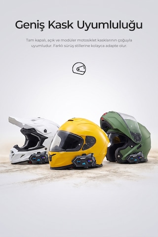 Spark Bluetooth 5.4v Kask Kulaklık Su Geçirmez Intercom