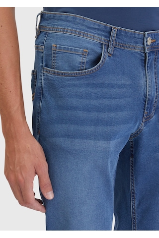 Ramsey Mavi Düz Slim Fit Denim Pamuk Karışımlı Pantolon mavi blue