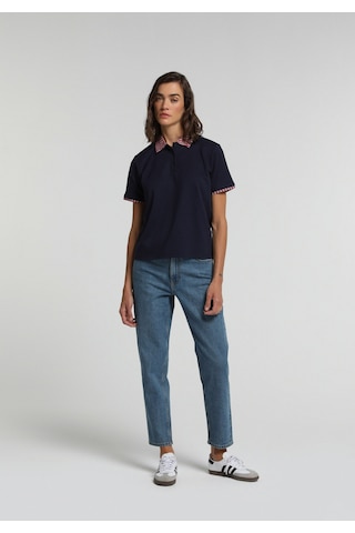 Colin's Colins Regular Fit Shirt Neck Düz Kadın Lacivert Kısa Kol Tişört Cl1083066 Q1.v2 Nav