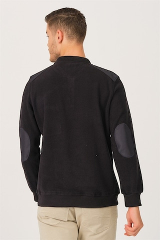 V2501 Dewberry Dıo Rıse Polo Yaka Erkek Sweatshırt-siyah Siyah