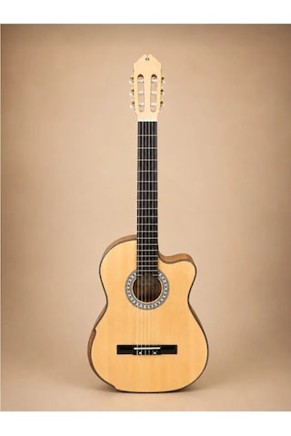 Maygar Mgt-600k Ceq İnce Kasa Elektro Klasik Gitar Kılıf , Kapo Ve Pena Hediyeli Natural