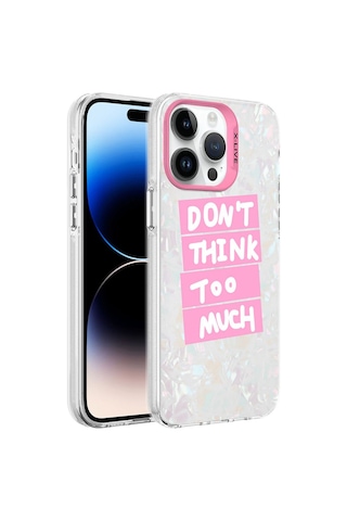 Apple Uyumlu iPhone 14 Pro Max Kılıf Mermer Desenli Zore Marbello Kapak Pembe