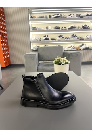 Lfr-f094 Derı Merdane Bot Siyah Siyah