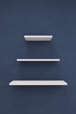 Asra Trend Modern 3'lü Uçan Raf Çok Amaçlı Duvar Rafı Organizer %100 Mdf Kitaplık Mutfak Banyo Rafı Drf05 Beyaz
