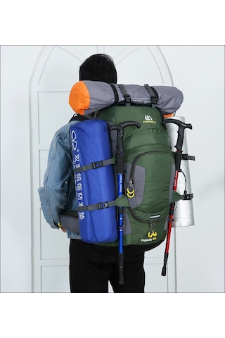 Weikani Çok Amaçlı Suya Dayanıklı 60l Outdoor Sırt Çantası Yeşil