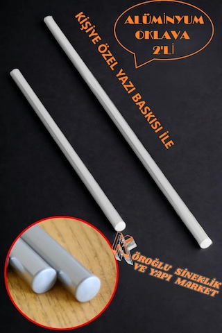 2'li Masterchef Alüminyum Paslanmaz 75-50 Cm Metal Oklava Seti