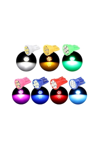 2 Adet Yeşil Renk - Mini Dipsiz Led Park Ampulü T10 - Her Araca U
