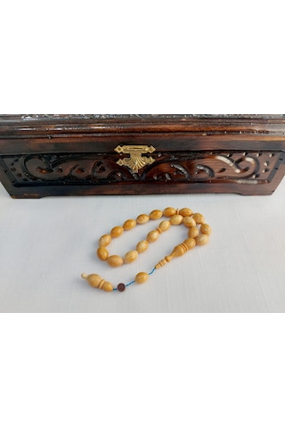 İbrahim Uysal Usta İmzalı Maskot Beyaz Saray Kuka Tesbih 9x12.5