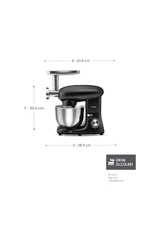 Karaca Multichef 1900 W Stand Mikser Mutfak Şefi 5.5 L