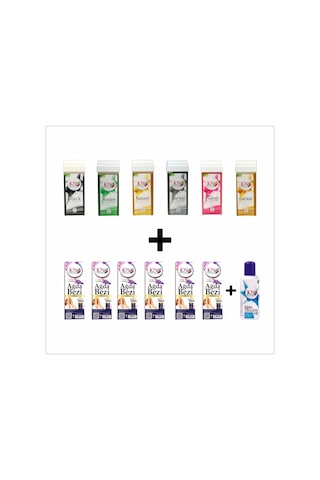 Joy Wax 6'lı Kartuş Ağda , 6'lı 2 M Bez, 125 ML Yağ