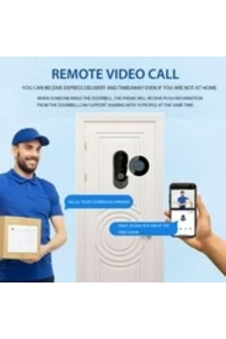 Samdoo Ev Güvenliği İçin Akıllı Kamera Zili - Wi-fi İle Uzak İzleme, İki Yönlü Ses Ve Video Konuşma, 1080p Hd Gece Görüşü, Ip65 Su Geçirmez M9