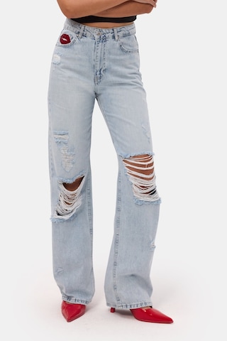 it's basic Kadın Ice T-12s6-3 Straight Fit Özel Tasarım Denim Jean Ice Kot