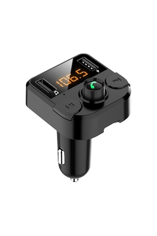 Willowhaven C7 Akıllı Çift Usb Çok Fonksiyonlu Araç Şarj Cihazı Müzik Çalar-siyah Standart