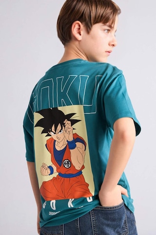 Defacto Dragon Ball Oversıze Bisiklet Yaka Kısa Kollu Tişört Erkek Çocuk H3516a826smgn368 Yeşil-gn368
