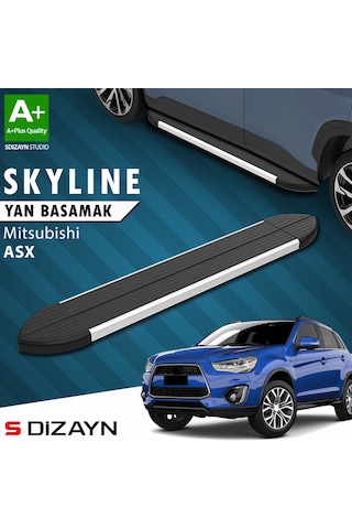 S-dizayn Mitsubishi Asx Skyline Aluminyum Yan Basamak 183 Cm 2010 Üzeri A+ Kalite