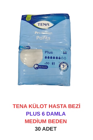 Tena Külot Hasta Bezi Plus 6 Damla Medium Beden 30 Adet M Tena Külot Hasta Bezi Plus 6 Damla Medium Beden 30 Adet M