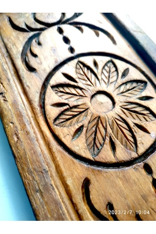 Omeniv Antika Kullanılabilir Ahşap Floral Pasta Kurabiye Kalıbı