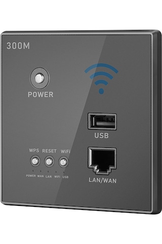 Springsun 300mbps Duvar İçi Kablosuz Yönlendirici Ap Erişim Noktası Wifi Yönlendirici Lan Ağ Anahtarı Wps Şifrelemeli Wifi Ap