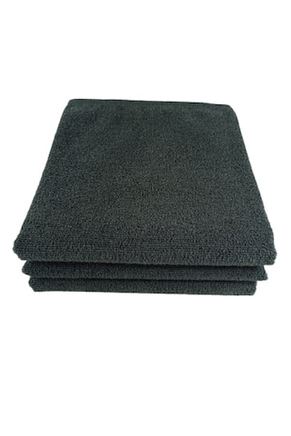 3 Adet Saç Boyası Tutmayan Mikrofiber El Yüz Kuaför Spor Havlusu Gri