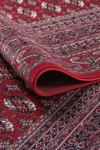 Saray Halı Safron Sf31a 120 Tarak Lüks Klasik Salon Halısı Özel Taban Dokulu Kırmızı - Bordo