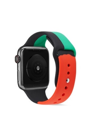 Apple Watch Uyumlu 38mm Krd-39 Silikon Kordon - Siyah
