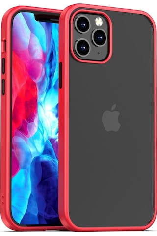 Apple Uyumlu iPhone Bikapak Elıt Shıne 12 Pro Kırmızı Kapak