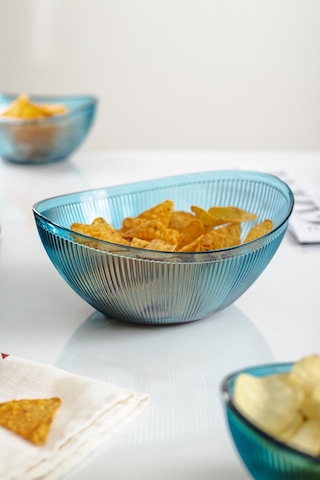 Akrilik Barok Aquamarin Orta Boy Oval Meyve & Salata Kasesi & Karıştırma Kabı / 1,6 Lt Cam Değildir sarı