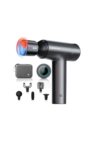 Isı Fonksiyonlu Arboleaf Masaj Tabancası Derin Doku, Masaj Tabancası 6 Masaj Seviyeli Ve 5 Masaj Başlıklı Led Dokunmatik Ekran, Kas Masajı 10 Mm Genlikli Usb-c Rahatlama İçin Hızlı Şarj