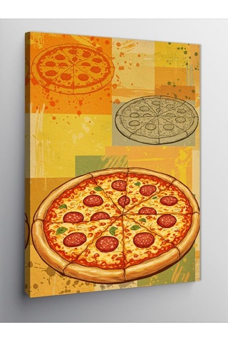 Kanvas Tablo Pizza Dilimi Ve Sanatsal Yaklaşım 50cmx70cm
