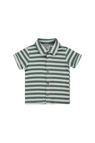 Civil Baby Çizgili 6-18 Ay Gömlek - Yeşil