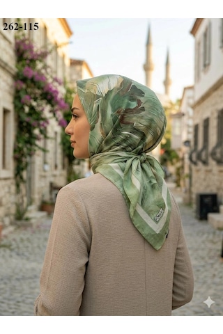 Moonscarfs Moonscarf Desenli Bambu Pamuk Eşarp 262-115 Çok Renkli