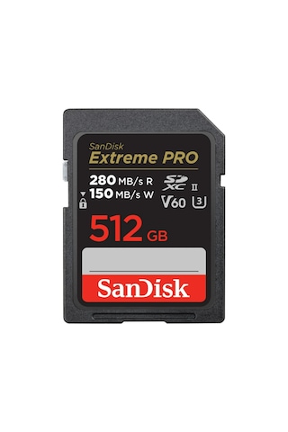 Sandisk Extreme Pro 512gb Sdsdxep-512g-gn4ın 280mb/s Uhs-ıı Sdxc 6k-4k Uhd Hafıza Kartı