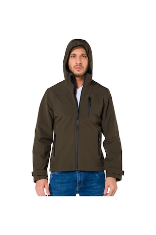 Endüstri Giyim Şensel, Softshell Mont, Haki -91E2525- Su Itici, Rüzgar Geçirmez Haki