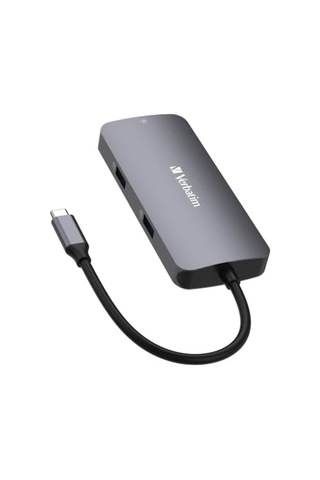 Verbatim Usb-c Pro Multiport Hub 5'i 1 Arada, Çoklu Bağlantı Noktalı Adaptör, Usb-c, Hdmı, Rj45, Usb-a Ve Usb-c Pd, Mac, Macbook Pro/air, İpad Pro, Thinkpad, Windows Bilgisayar, Dizüstü Bilgisayar Ve