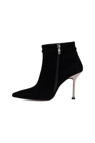 Miss Park Moda Pm543 K1010 Kadın Klasik Topuklu Bot Siyah Siyah