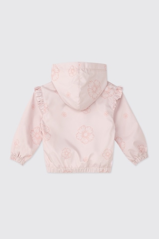 Panço Kız Bebek Desenli Ekru Yağmurluk Krem 2611GB33001