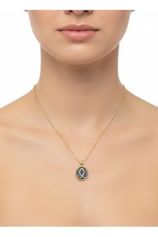 G&a Jewels - Ruhun Akışı - 925 Ayar Oksitli Yaldız Altın Kaplama Gümüş Kolye Altın - Gümüş
