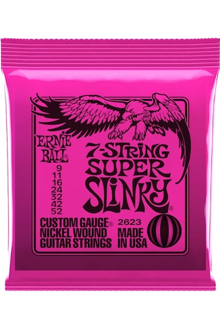 Ernie Ball 2623 Takım Tel 7 Telli Elektro Gitar Teli 009-052