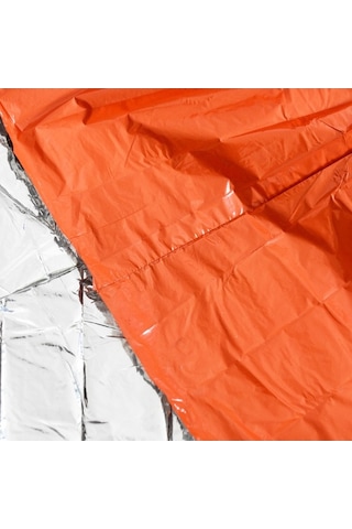 Tongxida Turuncu/kamufle Yeşil Seçenekli 100x130mm Acil Durum Yağmurluğu, Kamuflaj Çok Renkli