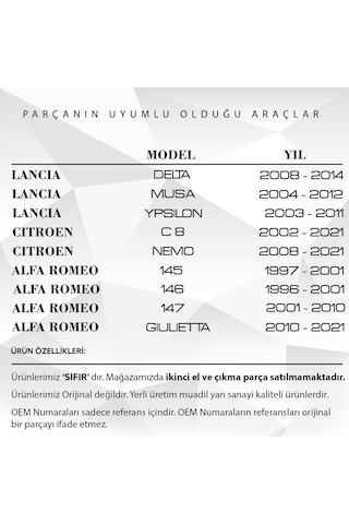 Lancia, Citroen, Alfa Romeo İçin Radyatör Yedek Su Depo Kapağı 1.4 Bar