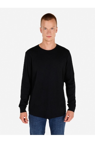 Colin's Colins Regular Fit Bisiklet Yaka Basic Siyah Erkek Uzun Kol Tişört Cl1065872 Siyah