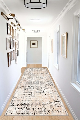 West Home Makinede Yıkanabilir Kaymaz Taban Leke Tutmaz Modern Kesme Yolluk Mutfak Yolluk Halı Yolluk Wh 548 Beige Yolluk