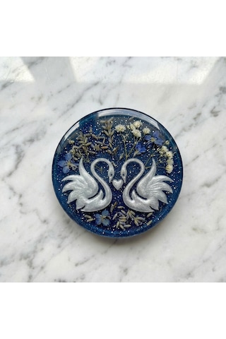 Tahtakale Toptancı Epoksi Kuğu Desenli Magnet Kalıbı 7 Cm